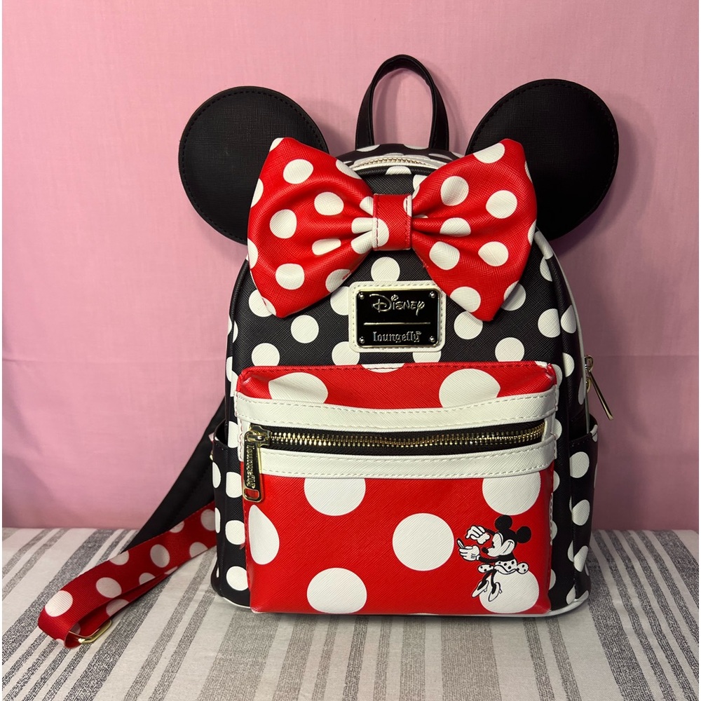 Loungefly Disney Minnie Mouse Rocks the Dots Classic Mini Backpack